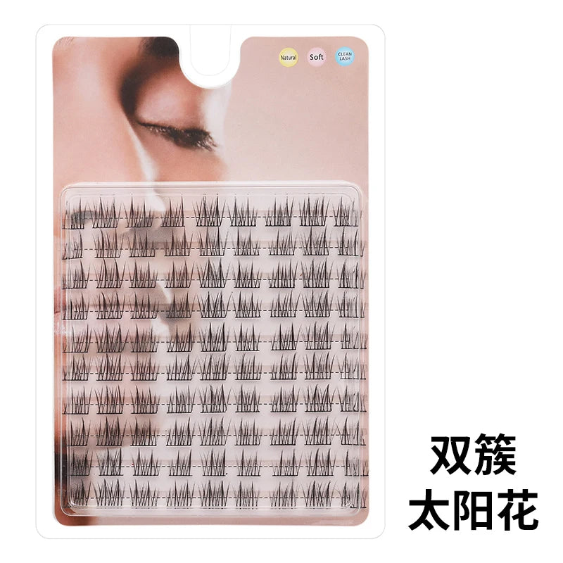 DIY Lashes 10 rows Cluster Eyelashes Fake Eyelashes Manga Eye Cluster Eyelashes at home Long Thick Makeup Wholesale Extension