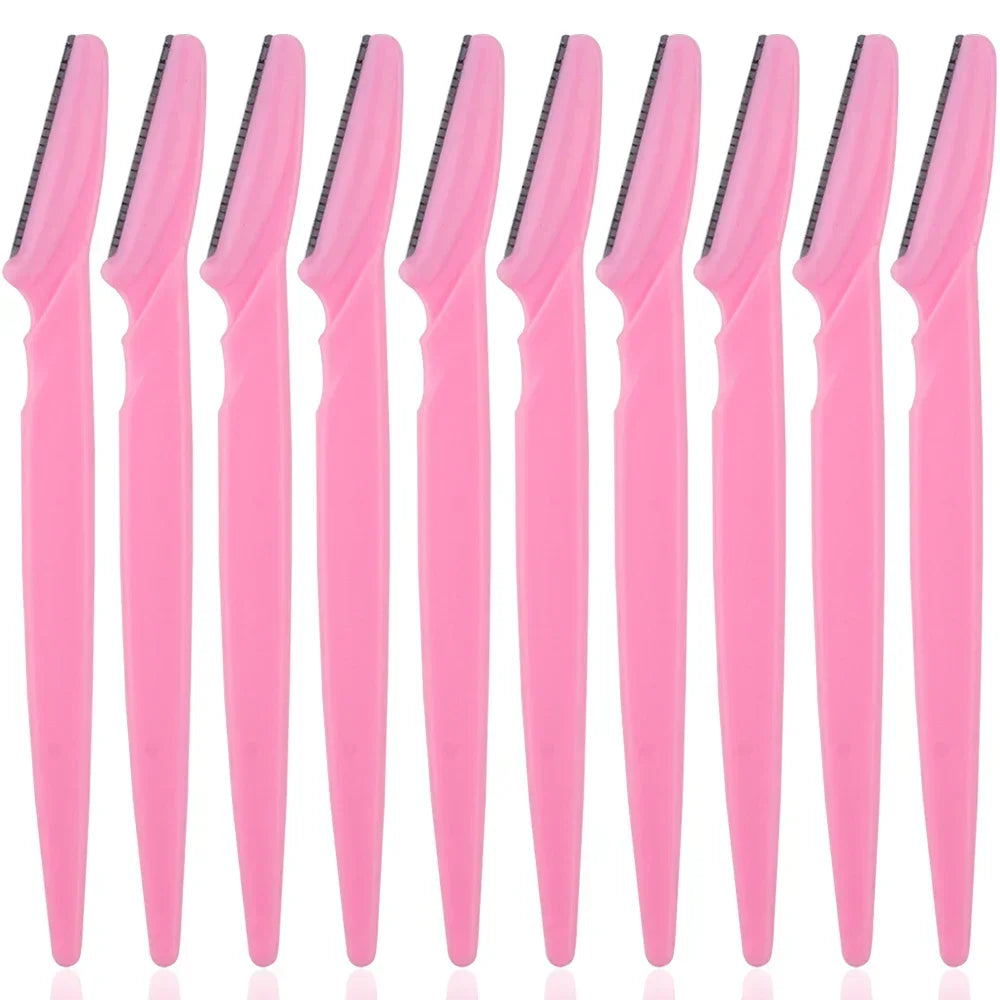3/10Pcs Eye Brow Epilation Hair Removal Cutters Safety Knife Makeup Scraper Eyebrow Trimmer Blade Women Face Shaver Portable