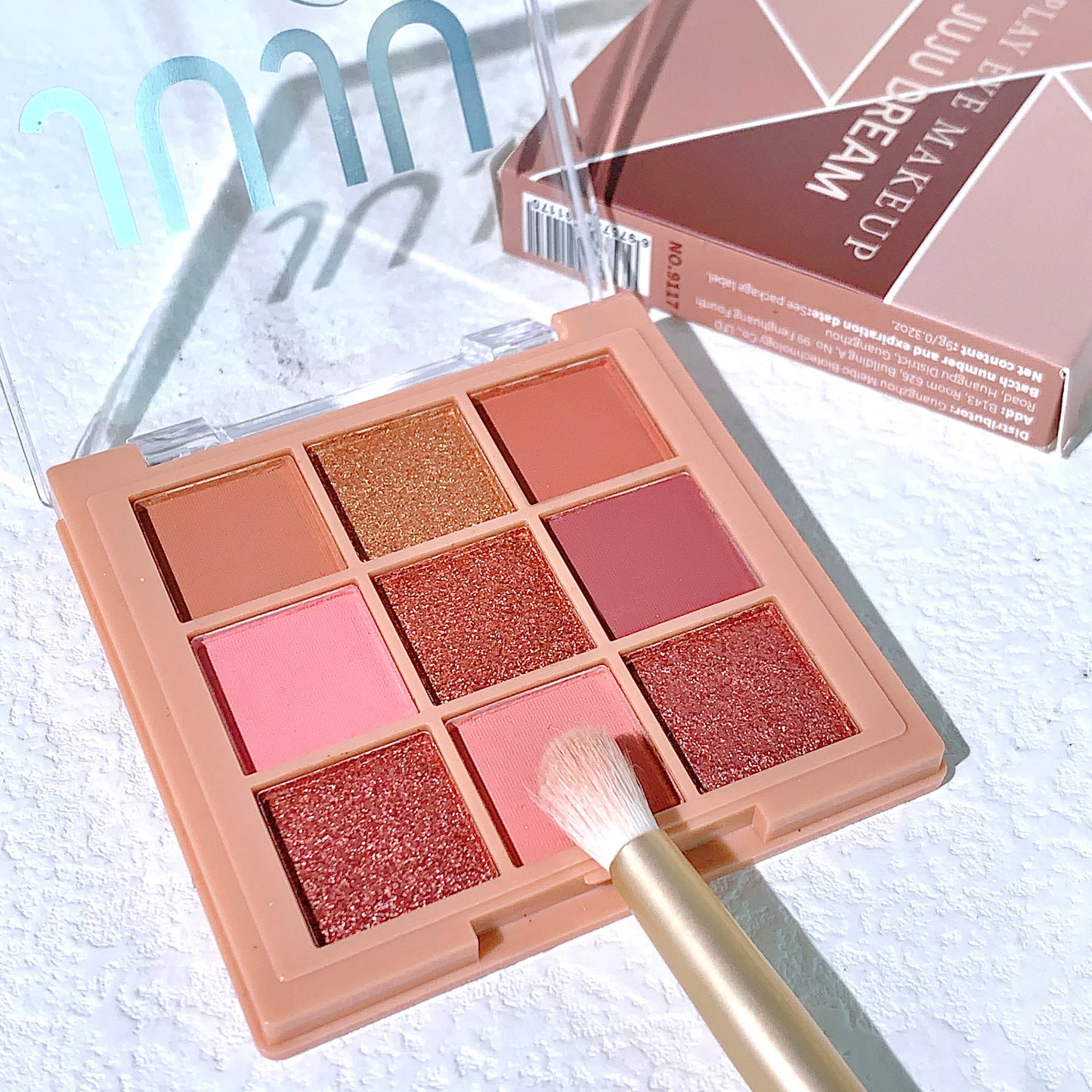 JUJU DREAM Warm Winter Brown Shadow 9 Colors Eyeshadow Matte Pearlescent Brightening Atmosphere Korean Series