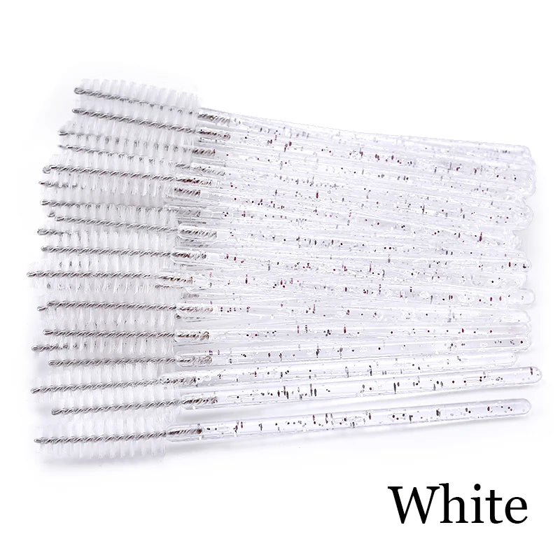 50pcs Eyelash Extension Disposable Eyelash Brush Mascara Stick Applicator Propeller Eye Lashes Makeup Brush Set Makeup Tools