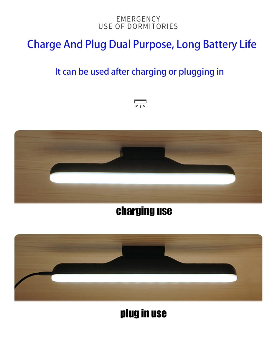 LED Makeup Lamp Light USB Eye Protection Rechargeable Portable Hanging Magnetic Lamp Touch Switch Mirror Light Selfie Light