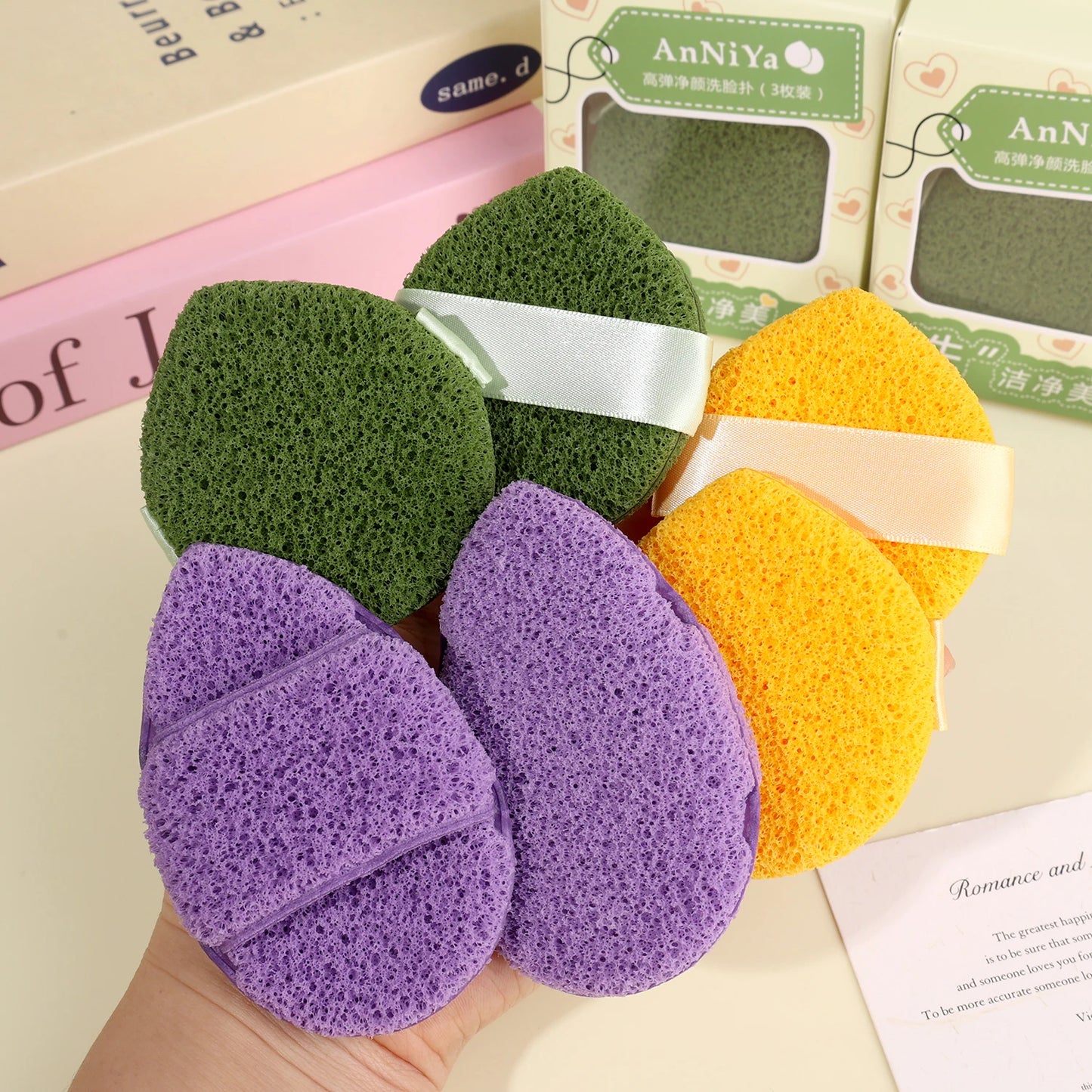 1-3pcs Exfoliating Face Wash Cleansing Sponge Blackhead Removal Makeup Remover Foam Puff Tool Deep Clean Pore Cleaner Skincare