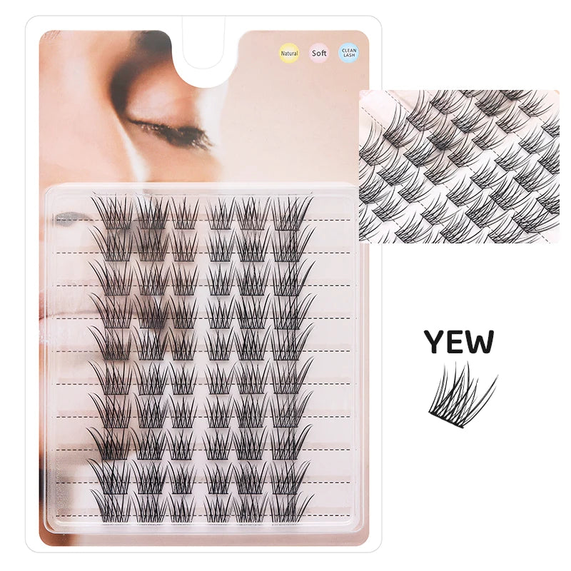 DIY Lashes 10 rows Cluster Eyelashes Fake Eyelashes Manga Eye Cluster Eyelashes at home Long Thick Makeup Wholesale Extension