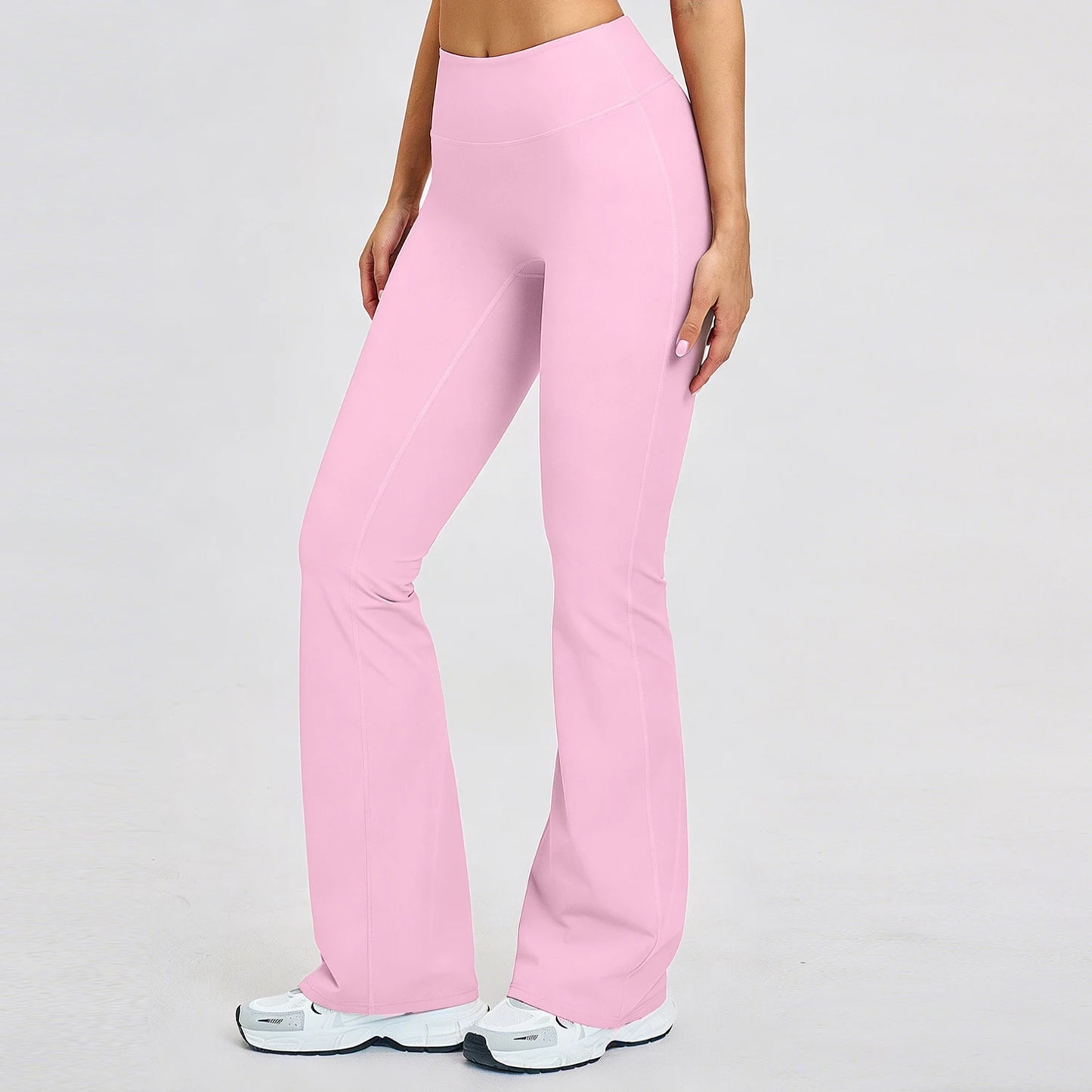 Women's Slightly Flared Yoga Pants GYM Hip-lifting Leggings High-waisted Fitness Breathable Antibacterial Sports Workout Pants