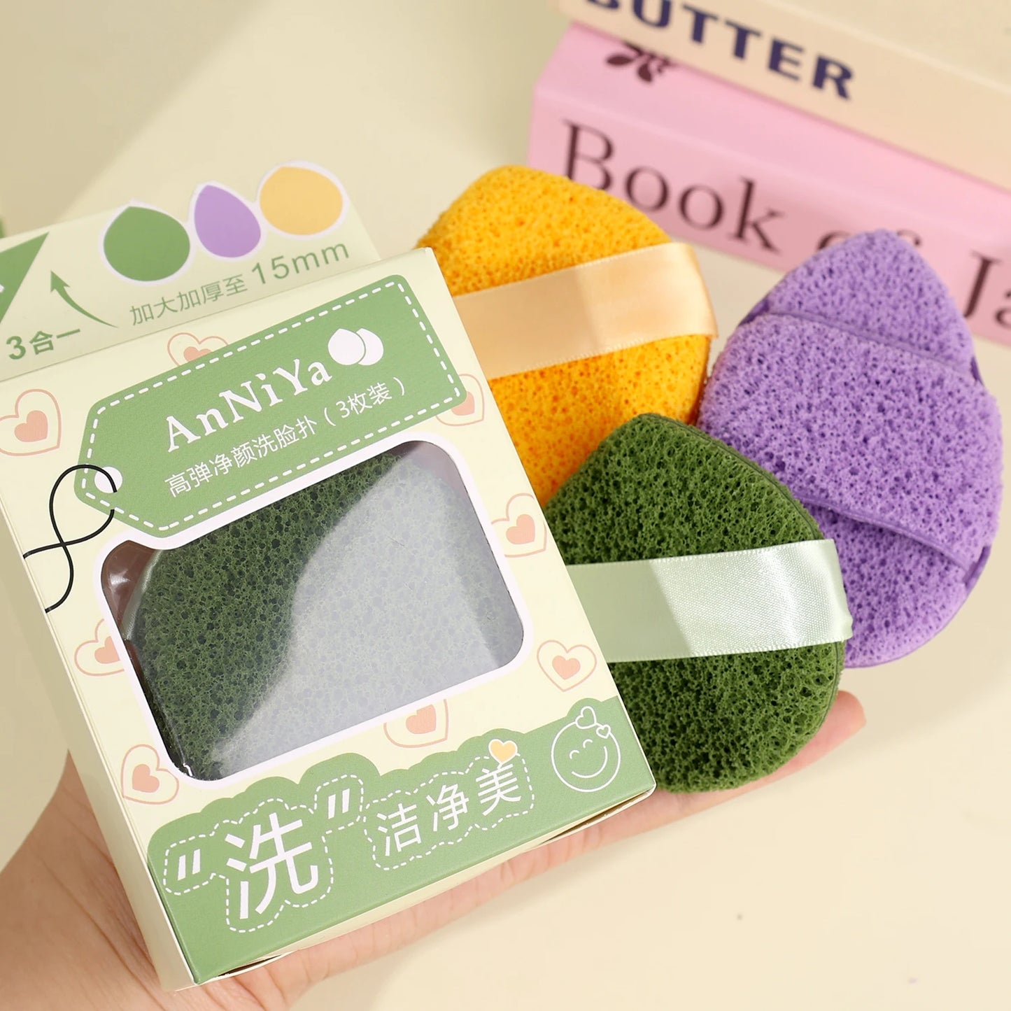 1-3pcs Exfoliating Face Wash Cleansing Sponge Blackhead Removal Makeup Remover Foam Puff Tool Deep Clean Pore Cleaner Skincare