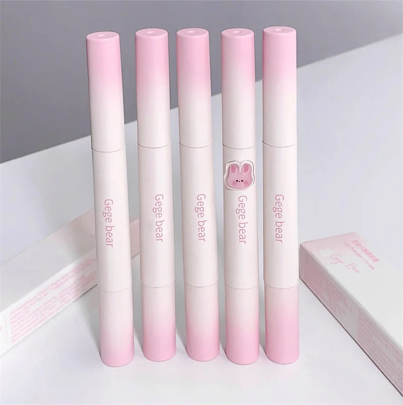 Korea Fluffy Velvet Soft Lip Glaze Liquid Lipstick Cream Matte Rose Red Pigment Waterproof Long Lasting Dye Cheek Woman Makeup