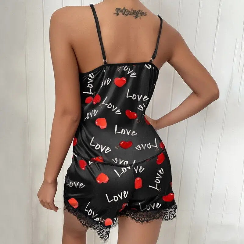 Summer Sexy Seamless Lingerie Women Lace Bowknot Plus Size Sleeveless Sleepwear Sets Pajamas Set Hot Erotic Crop Top Underwear