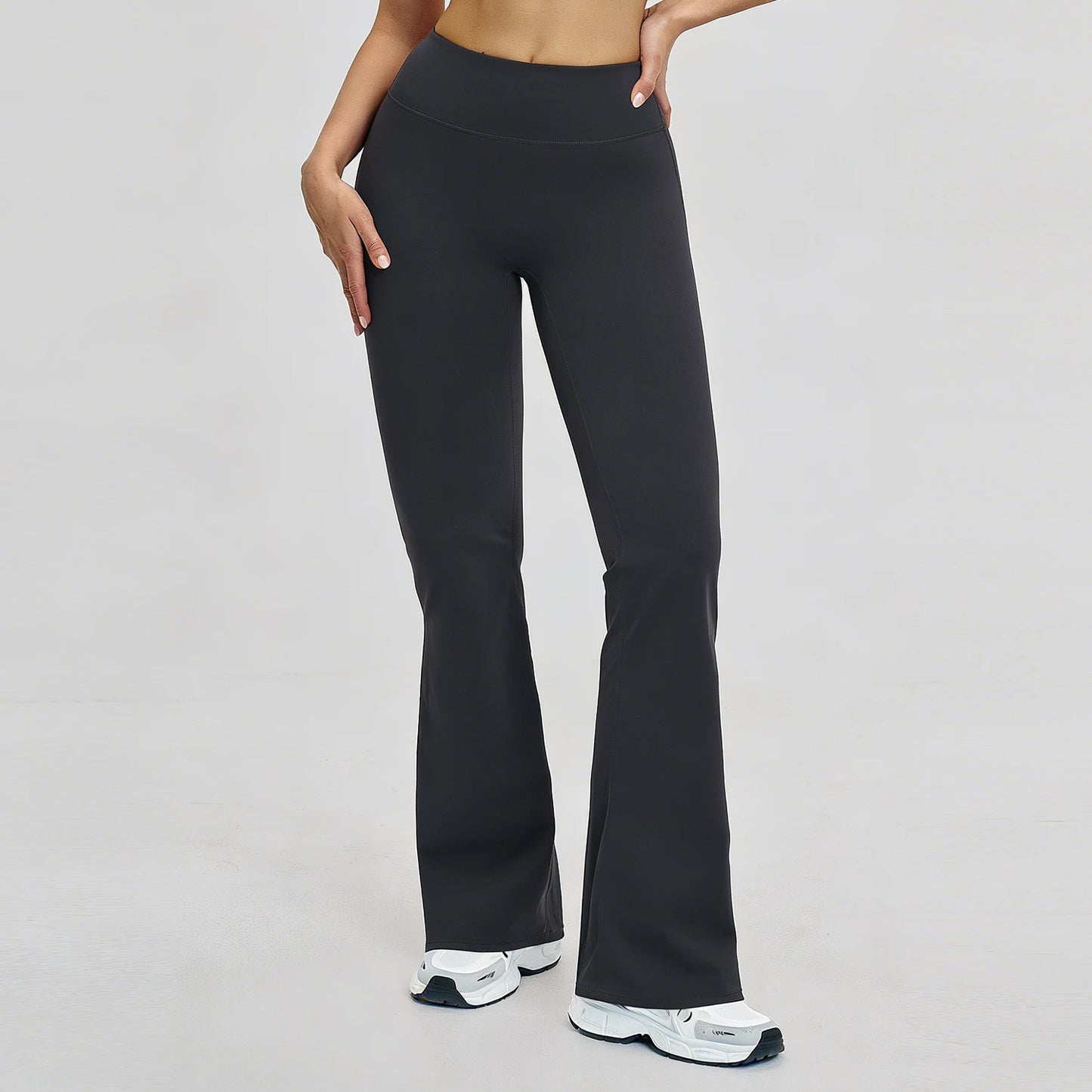 Women's Slightly Flared Yoga Pants GYM Hip-lifting Leggings High-waisted Fitness Breathable Antibacterial Sports Workout Pants