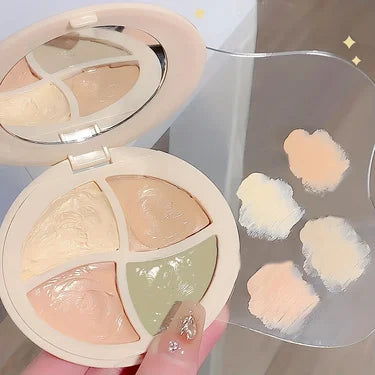 Four-Color Concealer Cream Moisturizing Concealer for Dark Circles,Brightening,Multi-Color Contouring,Foundation Cream