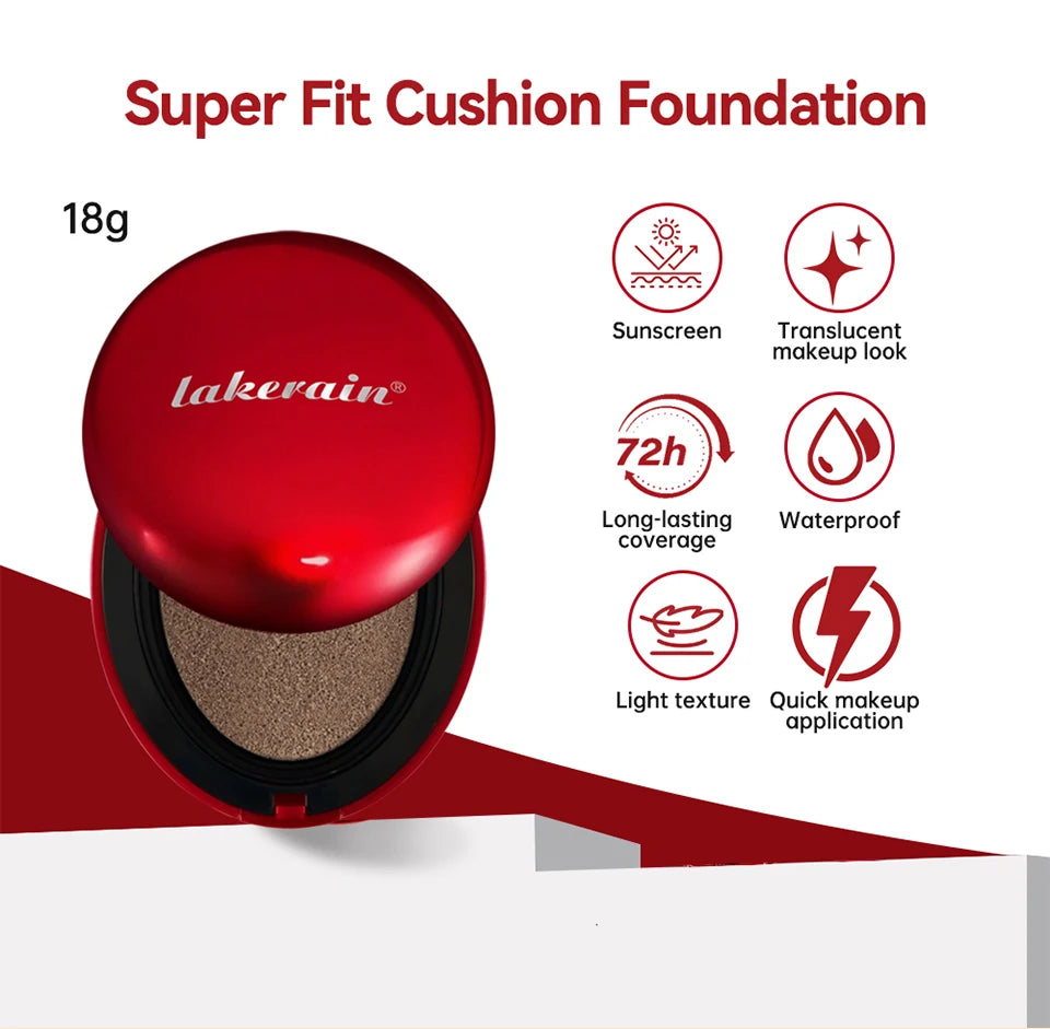 SPF40 Sunscreen Cushion Foundation All Skin Colors Brightening Contouring Foundation Cream Long-lasting Makeup Base Concealer