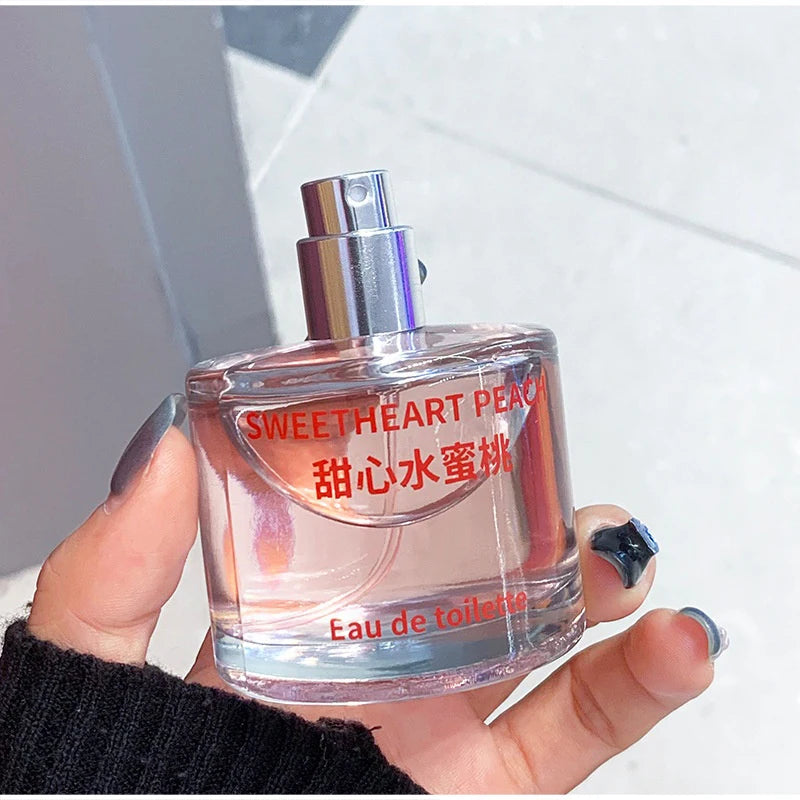 Sweet Fruity Women Perfume Fresh Peach And Citrus Lemon Fragrance Orange Blossom And Lily Charming Lucky Eau De Toilette Spray