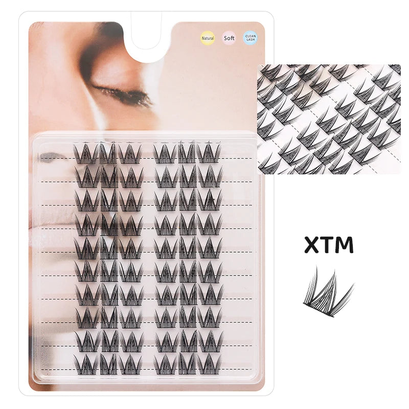 DIY Lashes 10 rows Cluster Eyelashes Fake Eyelashes Manga Eye Cluster Eyelashes at home Long Thick Makeup Wholesale Extension