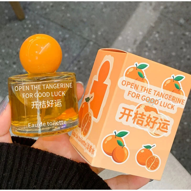 Sweet Fruity Women Perfume Fresh Peach And Citrus Lemon Fragrance Orange Blossom And Lily Charming Lucky Eau De Toilette Spray