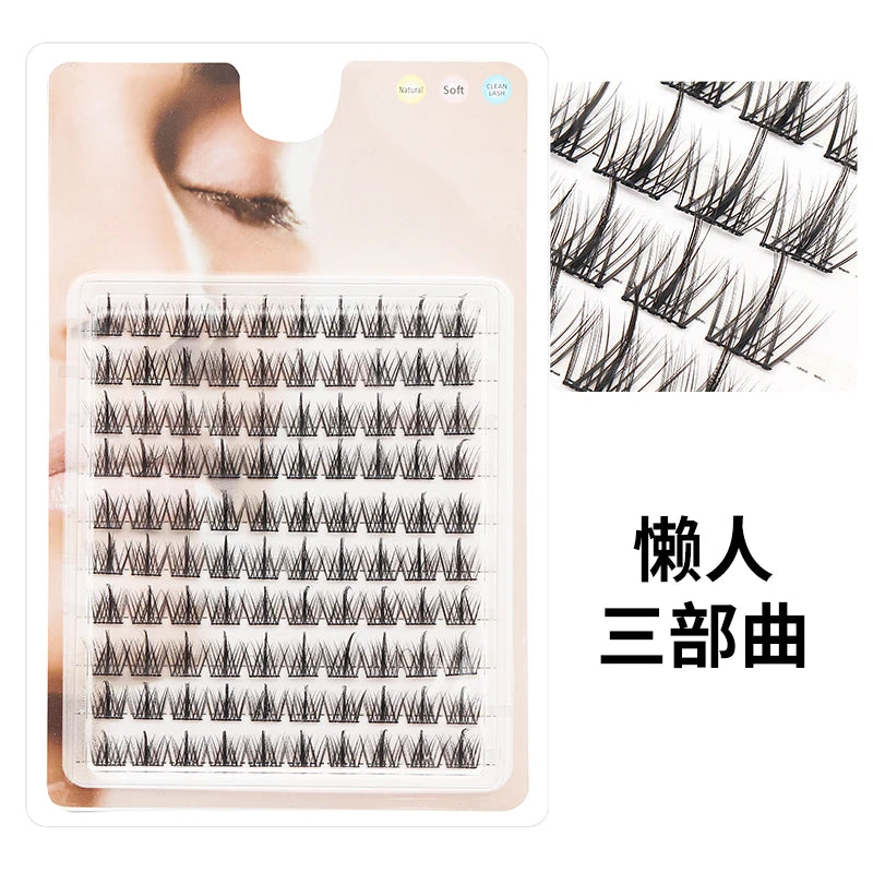 DIY Lashes 10 rows Cluster Eyelashes Fake Eyelashes Manga Eye Cluster Eyelashes at home Long Thick Makeup Wholesale Extension