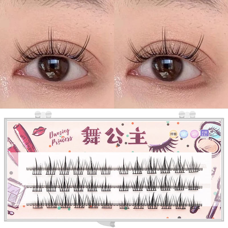 DIY Lashes 10 rows Cluster Eyelashes Fake Eyelashes Manga Eye Cluster Eyelashes at home Long Thick Makeup Wholesale Extension