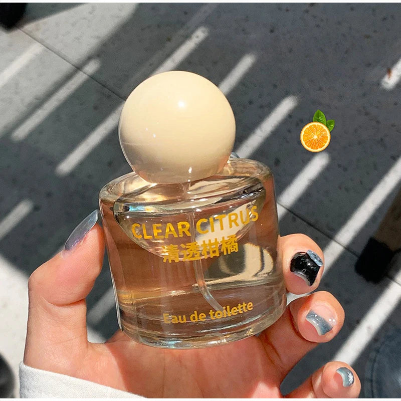 Sweet Fruity Women Perfume Fresh Peach And Citrus Lemon Fragrance Orange Blossom And Lily Charming Lucky Eau De Toilette Spray