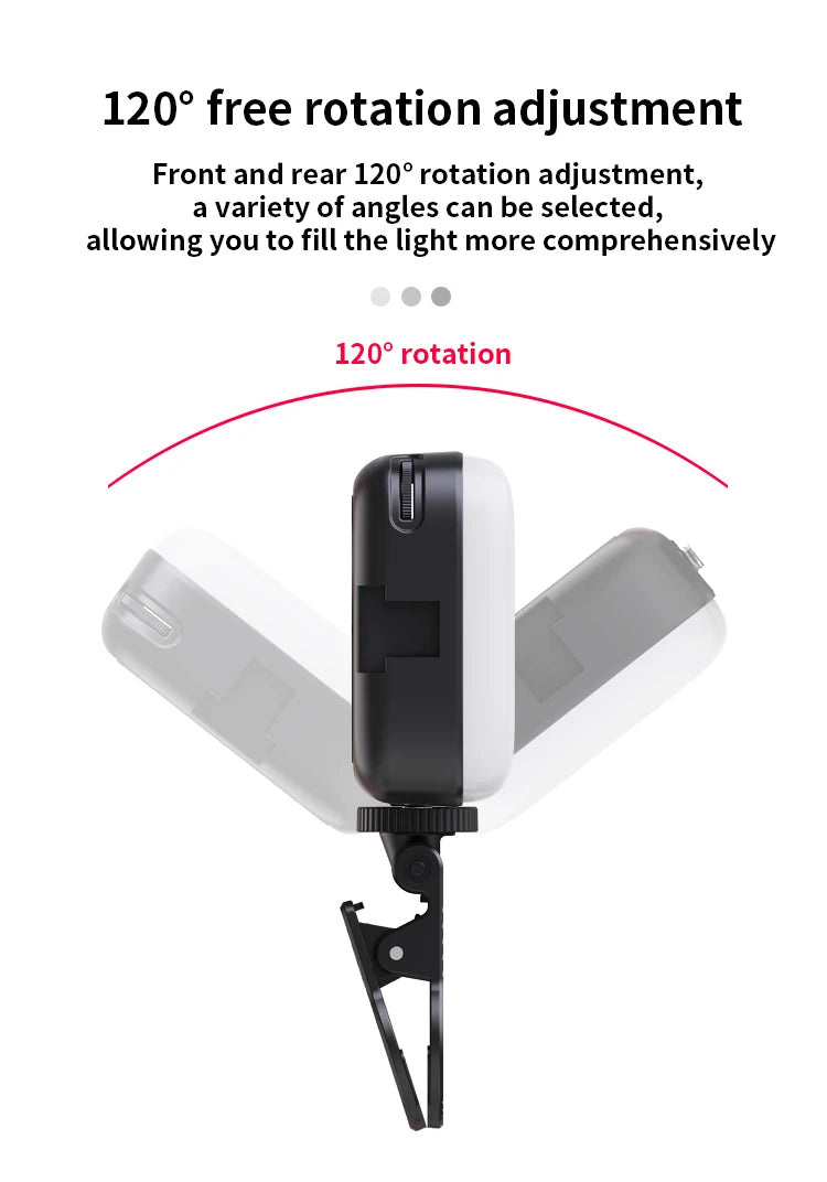 Selfie Light LED Video Camera Light Portable Clip on Light Panel for Camera Phone 3000-9900k For Makeup Video Fill Lights