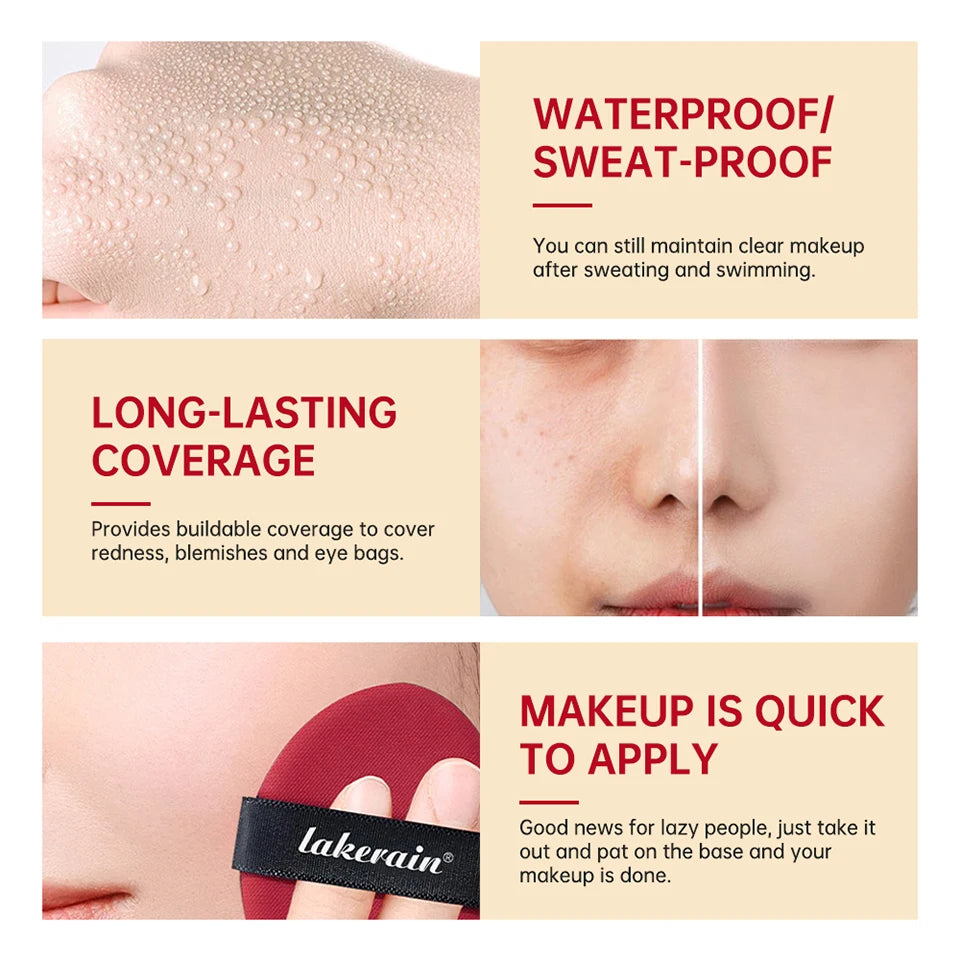 SPF40 Sunscreen Cushion Foundation All Skin Colors Brightening Contouring Foundation Cream Long-lasting Makeup Base Concealer