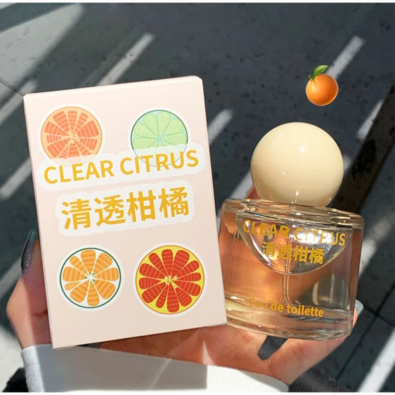 Sweet Fruity Women Perfume Fresh Peach And Citrus Lemon Fragrance Orange Blossom And Lily Charming Lucky Eau De Toilette Spray