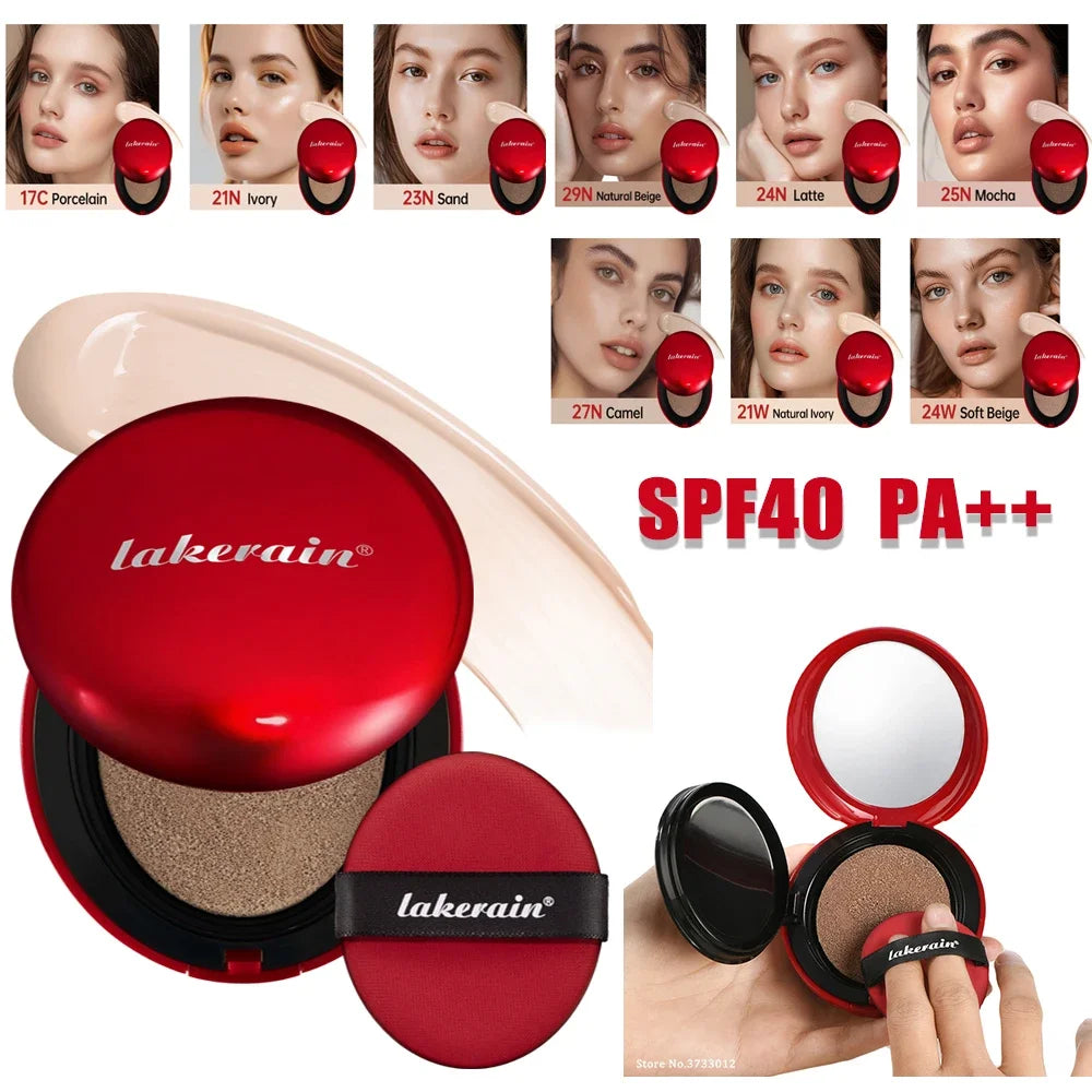 SPF40 Sunscreen Cushion Foundation All Skin Colors Brightening Contouring Foundation Cream Long-lasting Makeup Base Concealer