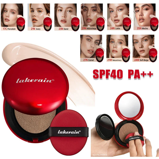 SPF40 Sunscreen Cushion Foundation All Skin Colors Brightening Contouring Foundation Cream Long-lasting Makeup Base Concealer