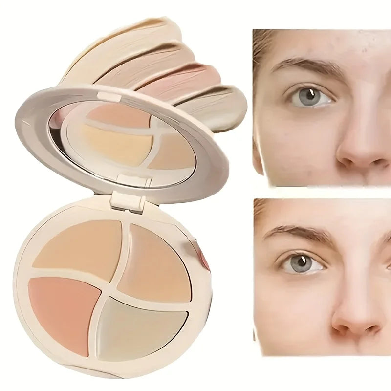 Four-Color Concealer Cream Moisturizing Concealer for Dark Circles,Brightening,Multi-Color Contouring,Foundation Cream