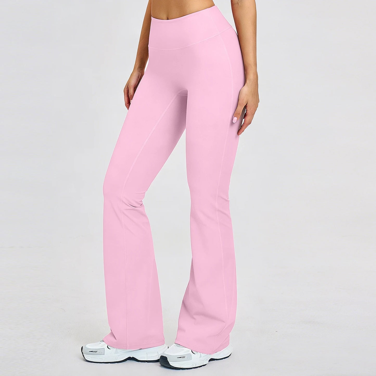 Women's Slightly Flared Yoga Pants GYM Hip-lifting Leggings High-waisted Fitness Breathable Antibacterial Sports Workout Pants