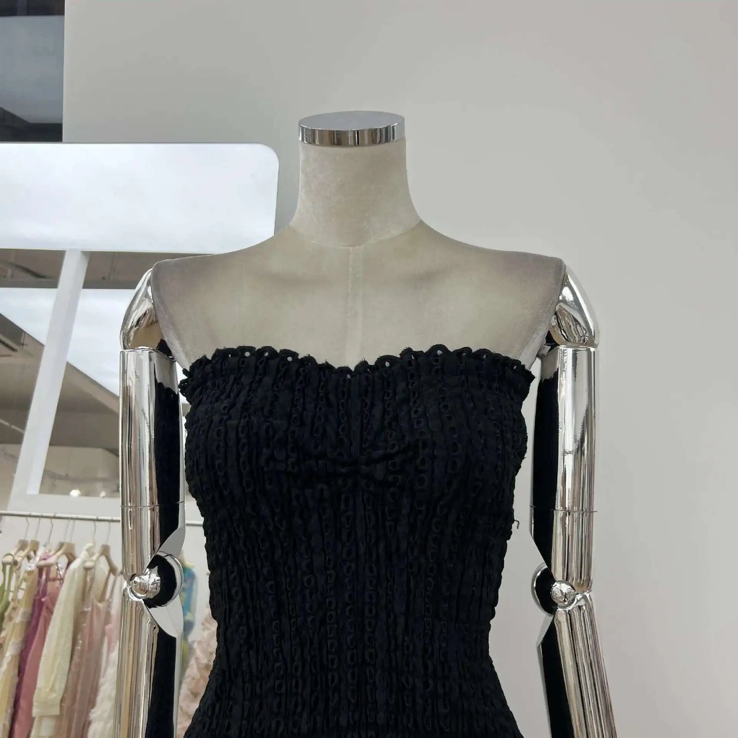 Luxury Embroidery Print Short Dresses Women 2025 Summer Holiday Stretchy Corset Bustier Ruffle Cake Dress Elegant Party Vestidos