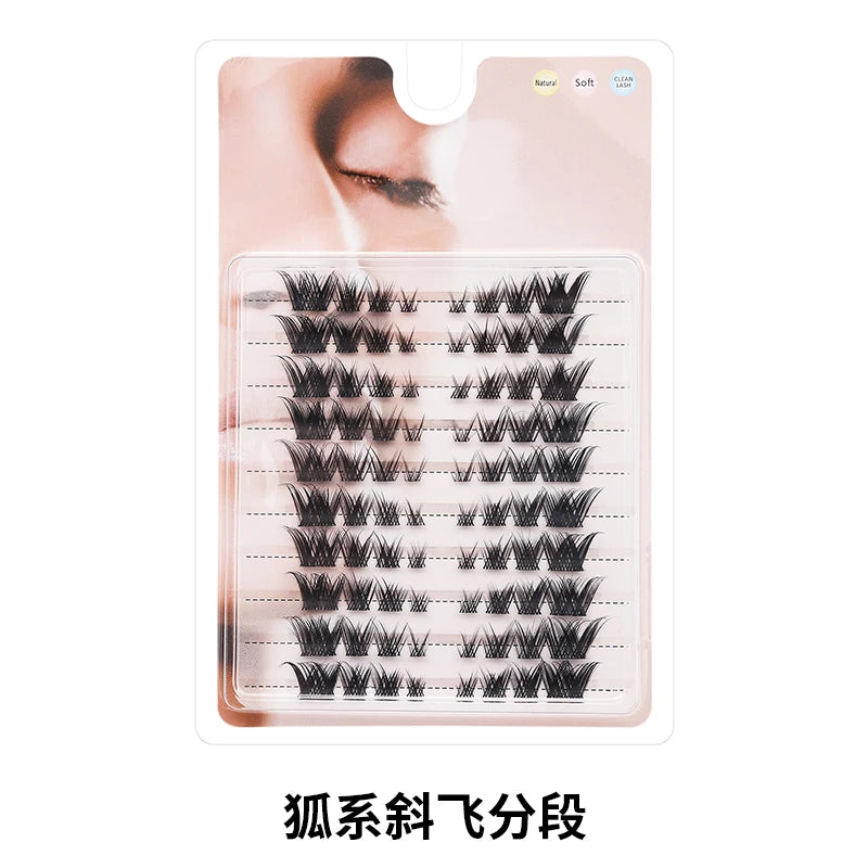 DIY Lashes 10 rows Cluster Eyelashes Fake Eyelashes Manga Eye Cluster Eyelashes at home Long Thick Makeup Wholesale Extension
