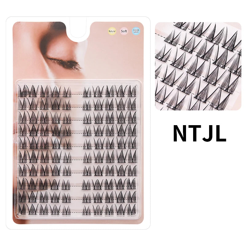 DIY Lashes 10 rows Cluster Eyelashes Fake Eyelashes Manga Eye Cluster Eyelashes at home Long Thick Makeup Wholesale Extension