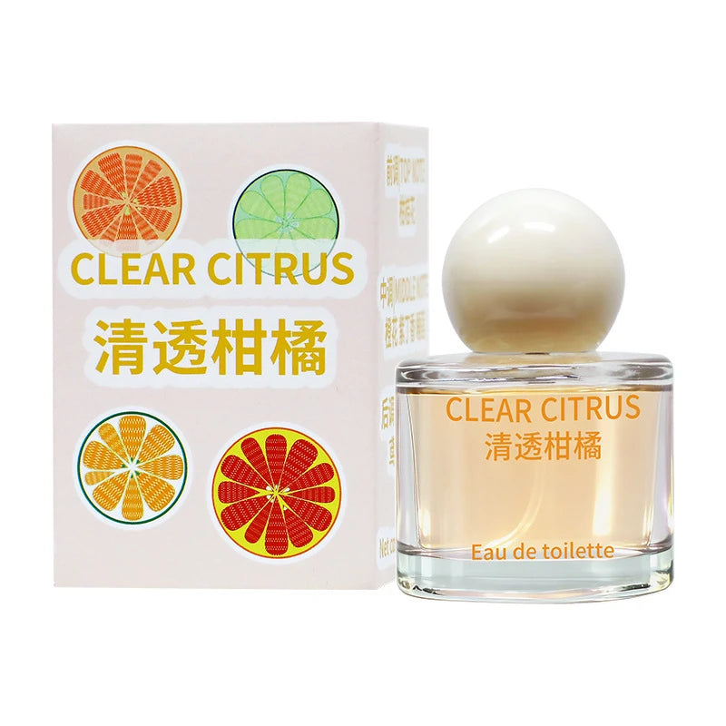 Sweet Fruity Women Perfume Fresh Peach And Citrus Lemon Fragrance Orange Blossom And Lily Charming Lucky Eau De Toilette Spray