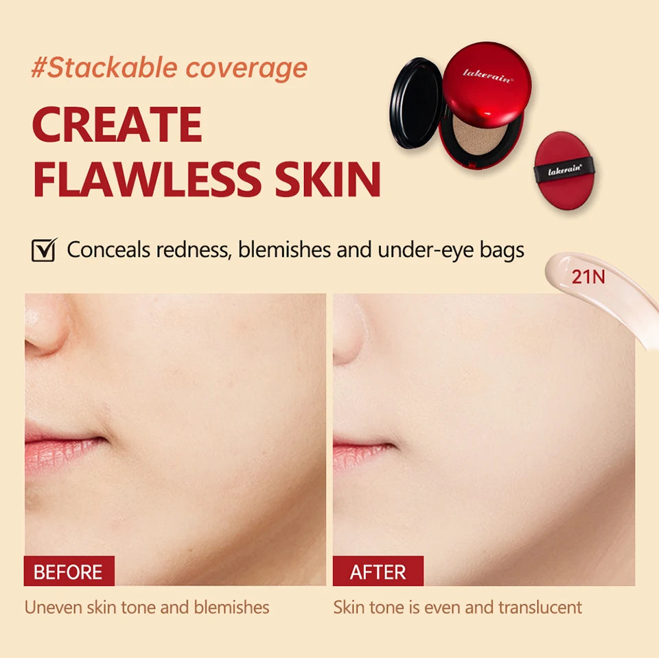SPF40 Sunscreen Cushion Foundation All Skin Colors Brightening Contouring Foundation Cream Long-lasting Makeup Base Concealer