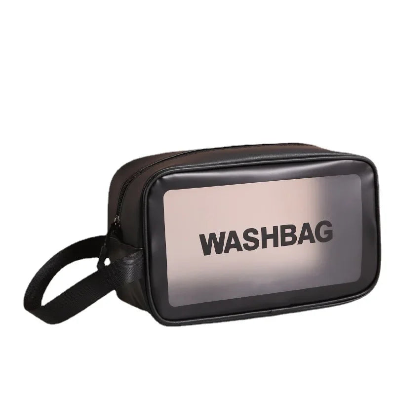 Black Cosmetic Bags Waterproof Make Up Storage Handbags Portable Travel Toiletries Storage Bag Seaside Tote Women's Cosmetic Bag