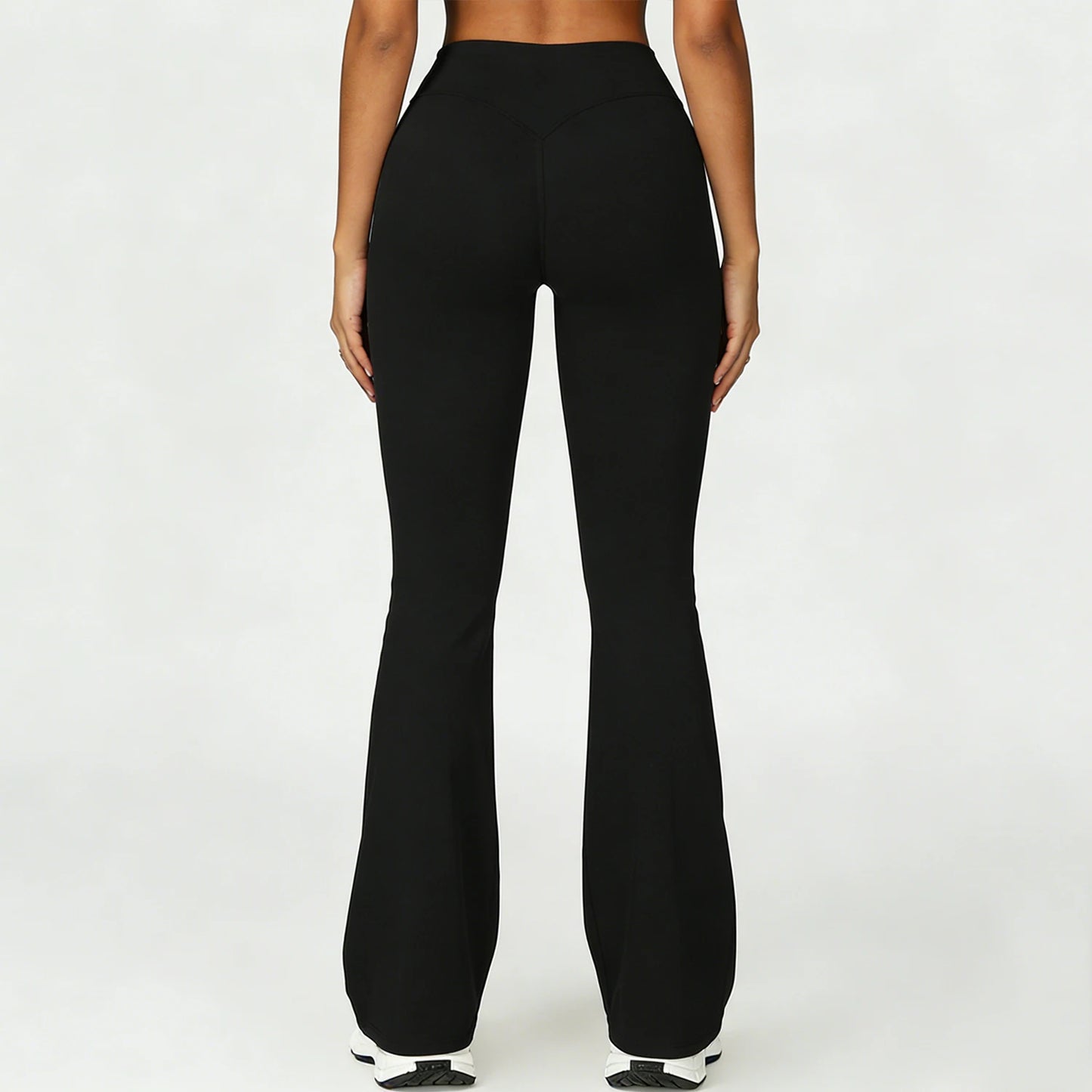 Women's Slightly Flared Yoga Pants GYM Hip-lifting Leggings High-waisted Fitness Breathable Antibacterial Sports Workout Pants