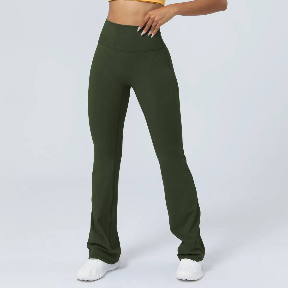 Flared Pant Yoga Pants Naked High Waisted Cinching Hip Lifting Sports Leggings Running Fitness Elastic Bell Bottom Pants Women