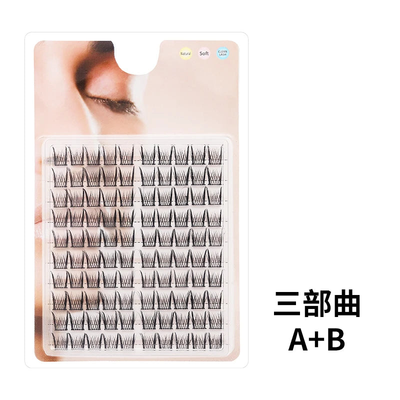 DIY Lashes 10 rows Cluster Eyelashes Fake Eyelashes Manga Eye Cluster Eyelashes at home Long Thick Makeup Wholesale Extension