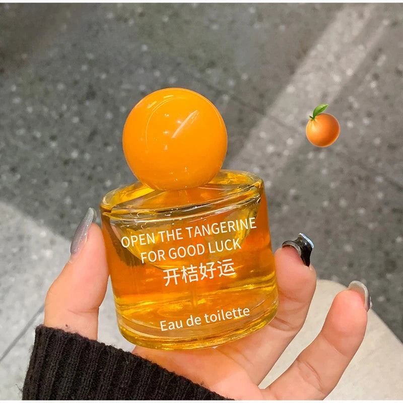 Sweet Fruity Women Perfume Fresh Peach And Citrus Lemon Fragrance Orange Blossom And Lily Charming Lucky Eau De Toilette Spray