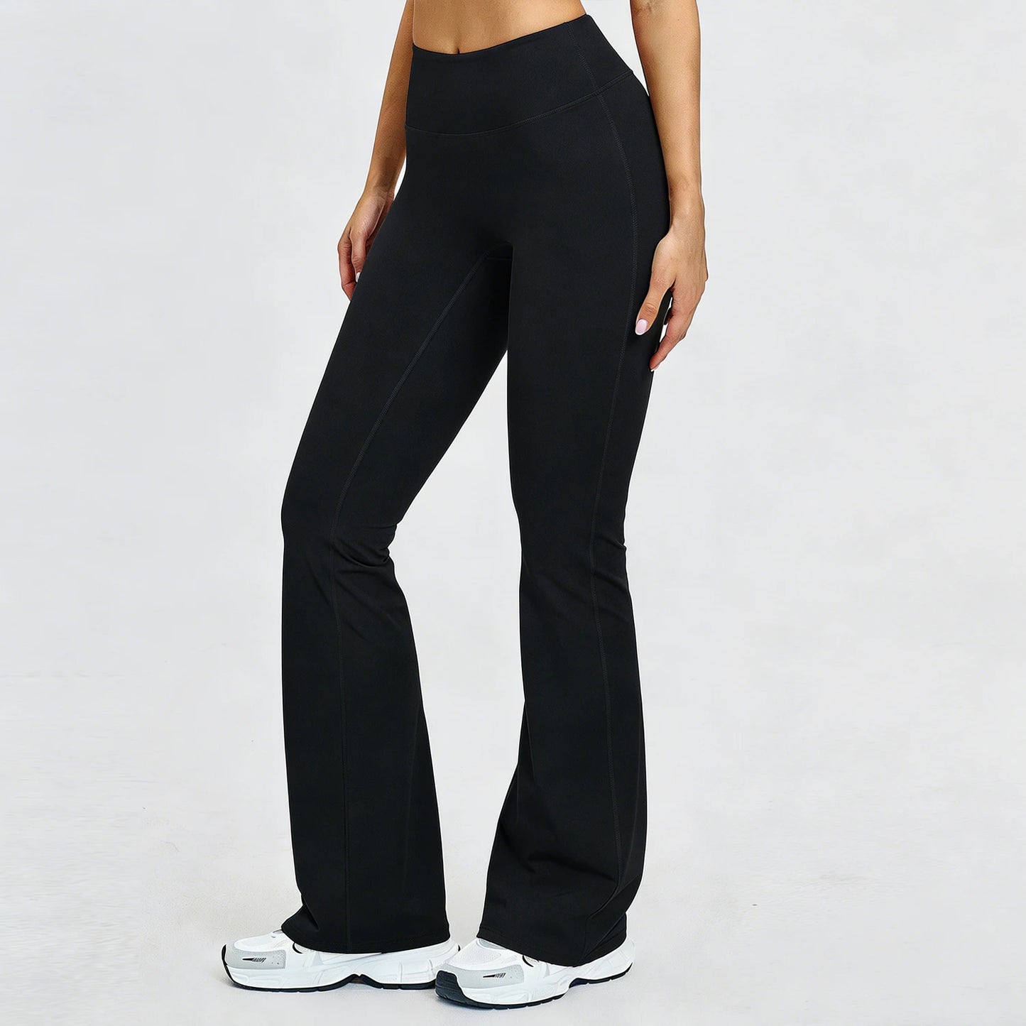 Women's Slightly Flared Yoga Pants GYM Hip-lifting Leggings High-waisted Fitness Breathable Antibacterial Sports Workout Pants