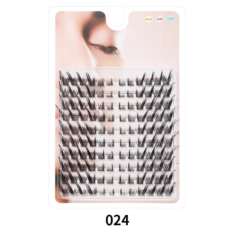 DIY Lashes 10 rows Cluster Eyelashes Fake Eyelashes Manga Eye Cluster Eyelashes at home Long Thick Makeup Wholesale Extension