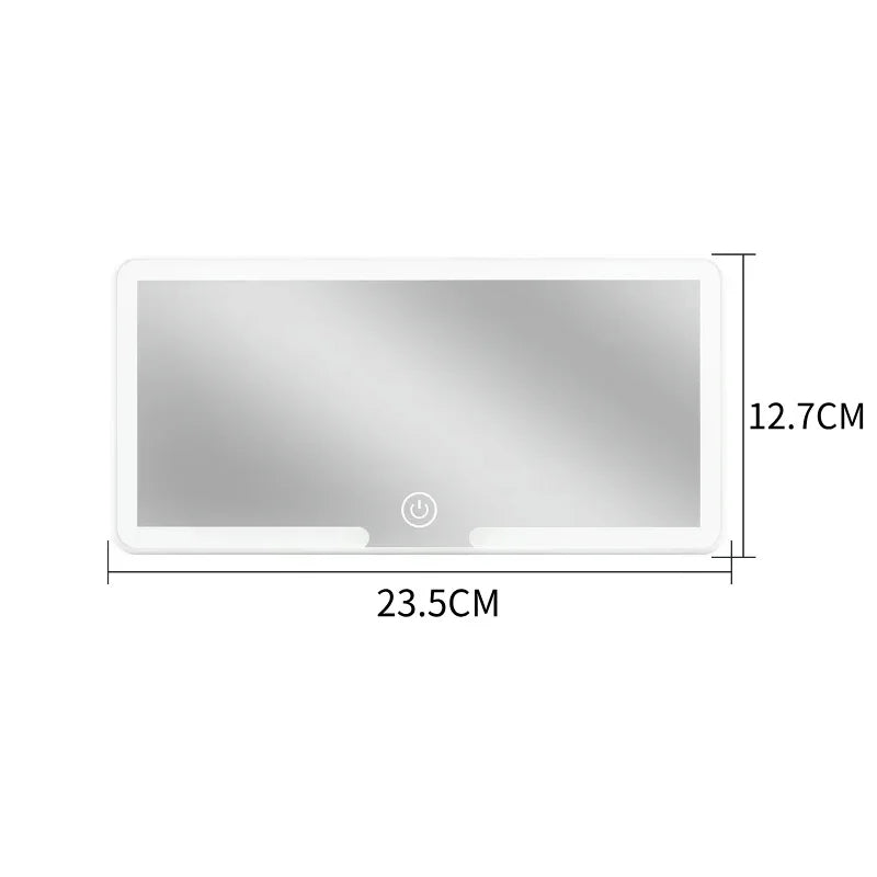 Car Interior Makeup Mirrors Sun Visor Plate LED Mirror for Girls Women Rechargeable Fill Light Universal Vanity Mirror