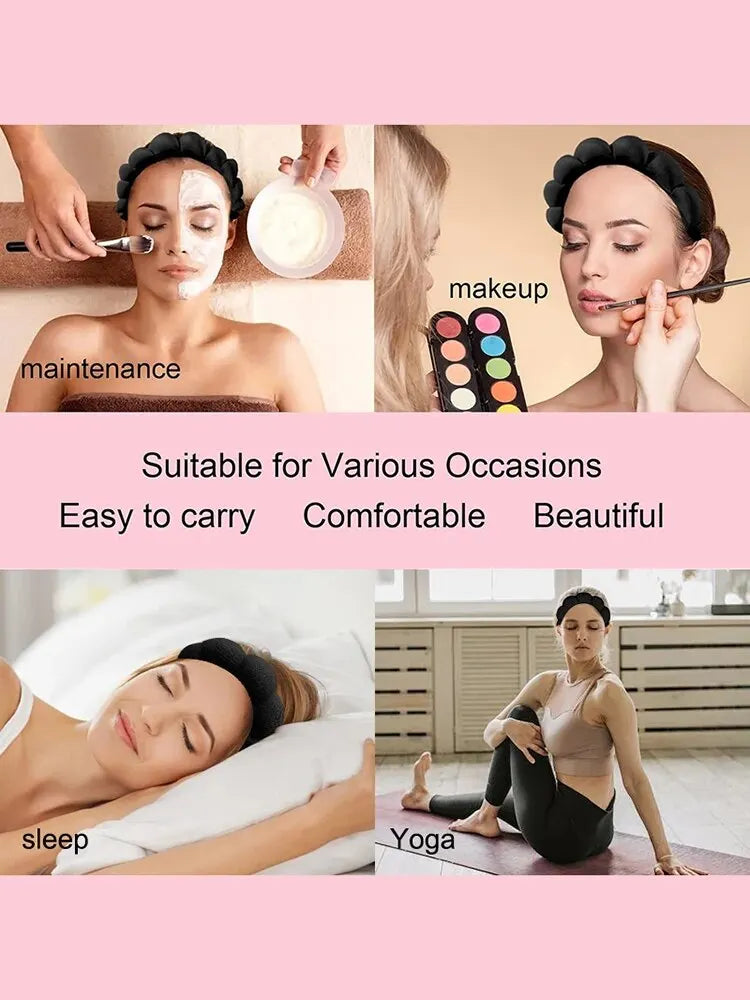 Hair Band Wash Face Shower Cloud Sponge Hair Band Makeup Removal Band Hair Bubble Soft Headband Popular in Europe and America