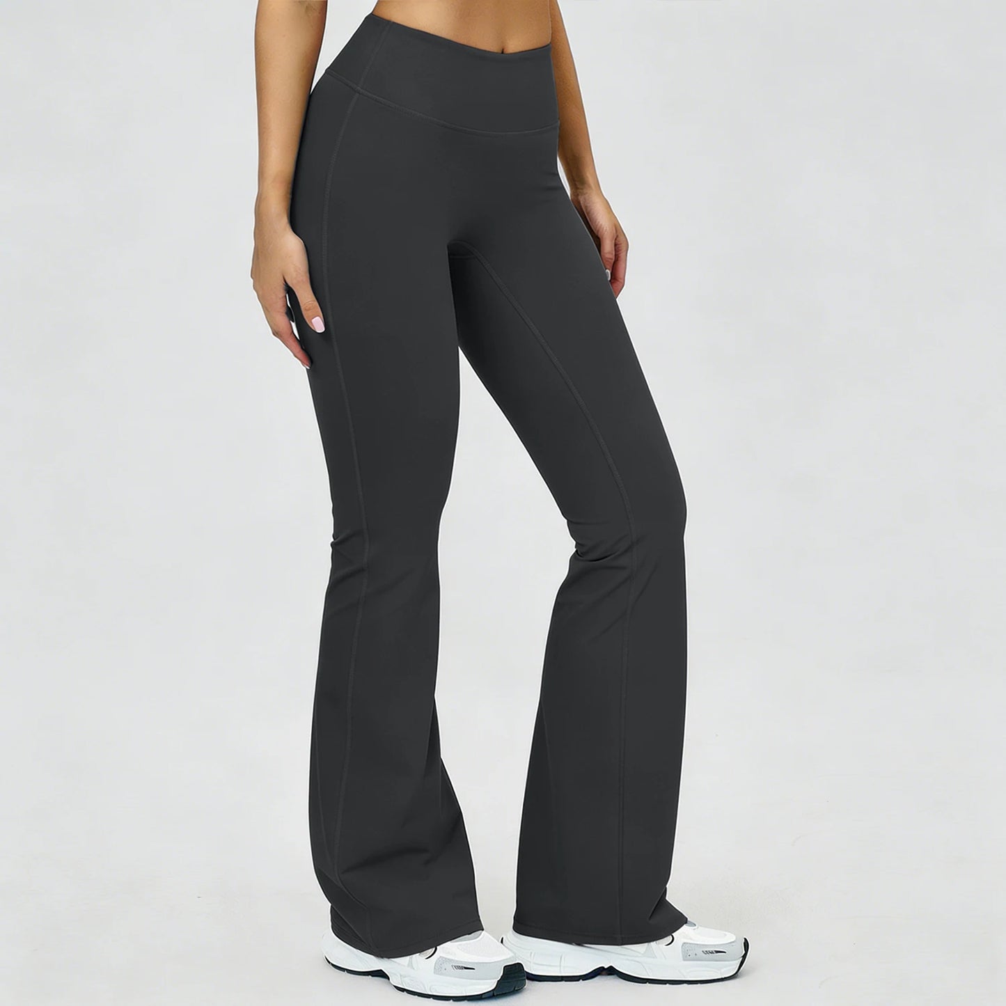 Women's Slightly Flared Yoga Pants GYM Hip-lifting Leggings High-waisted Fitness Breathable Antibacterial Sports Workout Pants