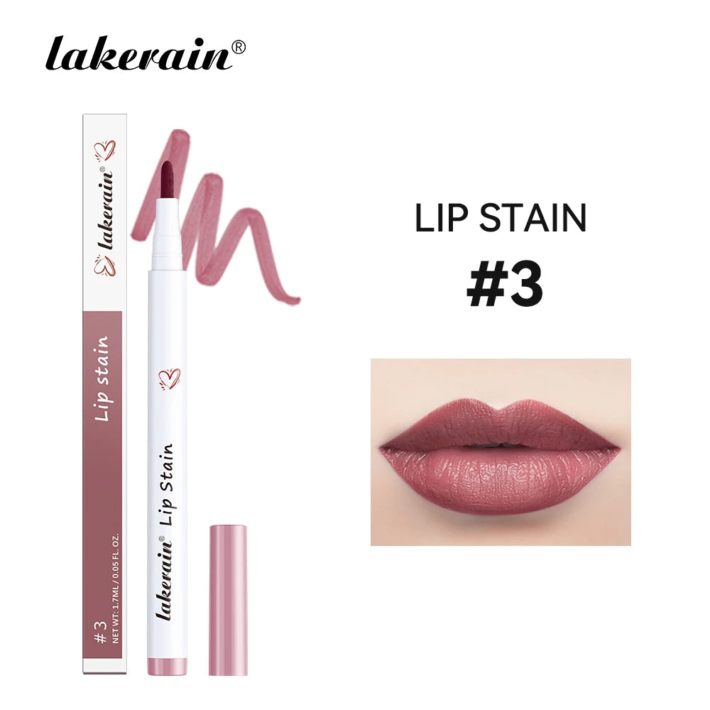 Long-lasting Lip Contour Lip Stain 2 In 1 Smudge-proof Lip Liner Pencil Ultra Pigmented Dual-Sided Design Non-Stick Cup Makeup