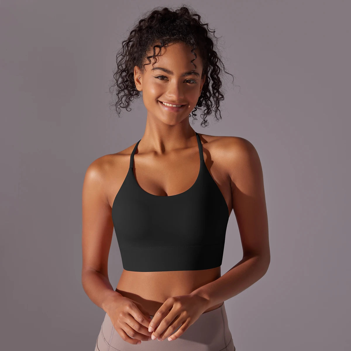 Sport Bra Soft Backless Sexy Women Fitness Bra Tights Yoga Vest High Strength Shockproof Gym Sports Top Push Up With Chest Pad