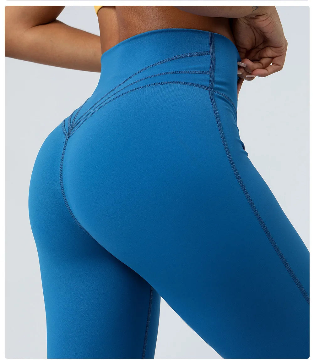 Flared Pant Yoga Pants Naked High Waisted Cinching Hip Lifting Sports Leggings Running Fitness Elastic Bell Bottom Pants Women