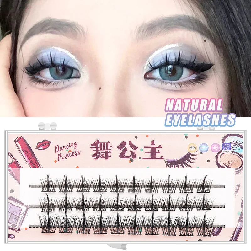 DIY Lashes 10 rows Cluster Eyelashes Fake Eyelashes Manga Eye Cluster Eyelashes at home Long Thick Makeup Wholesale Extension