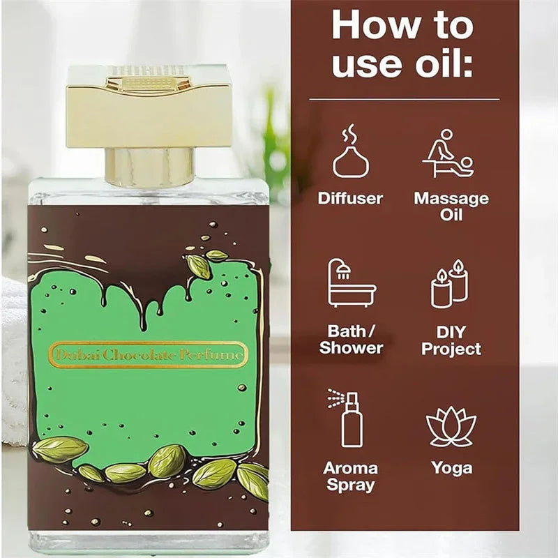 Vanilla Gourmet Perfume Pistachio Cocoa Beans Long-lasting Fragrance Dubai Brand Light Perfume Unisex Fresh Chocolate Fragrance