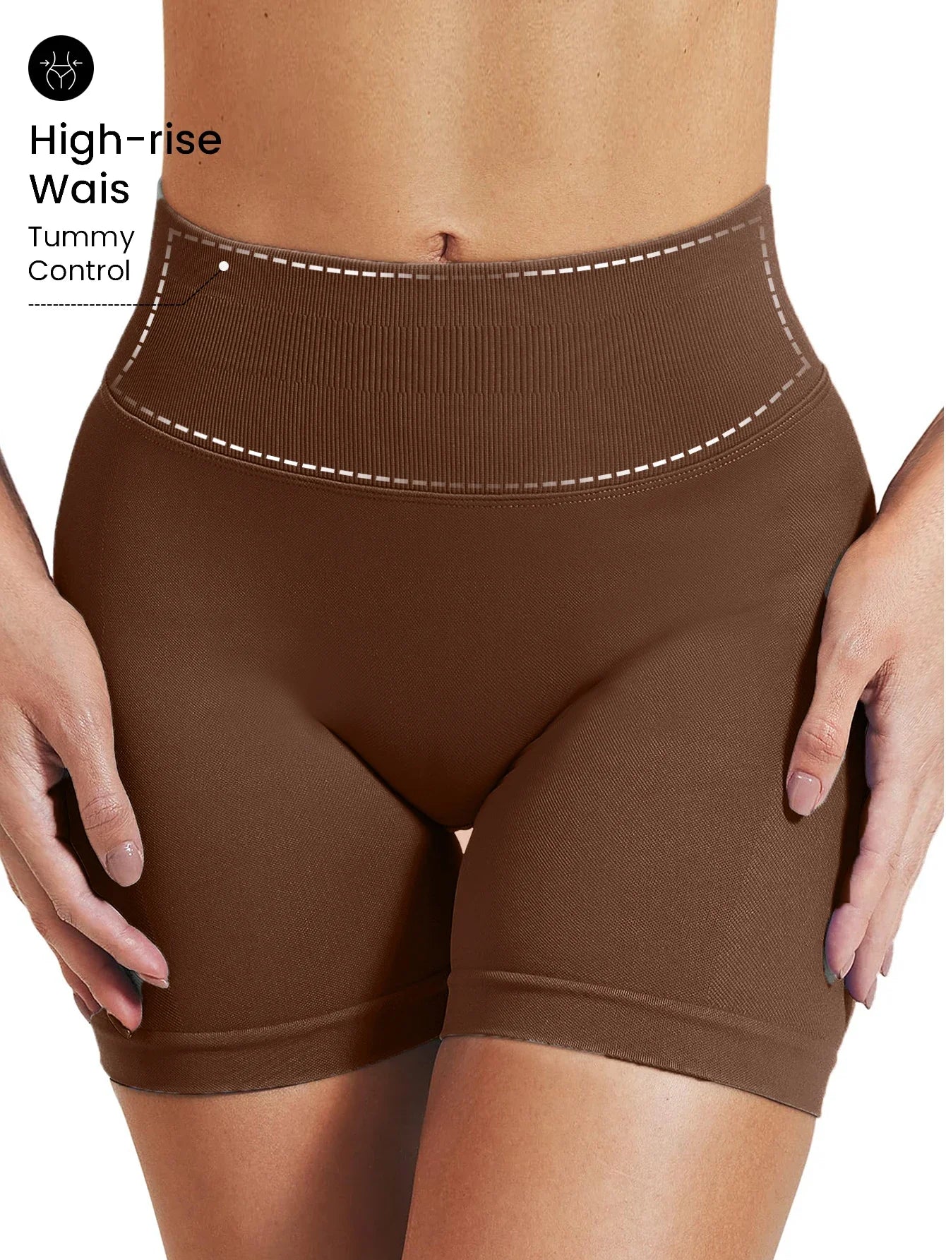 Pilates knit shorts medium intensity training high stretch peach hips no awkward lines casual fitness