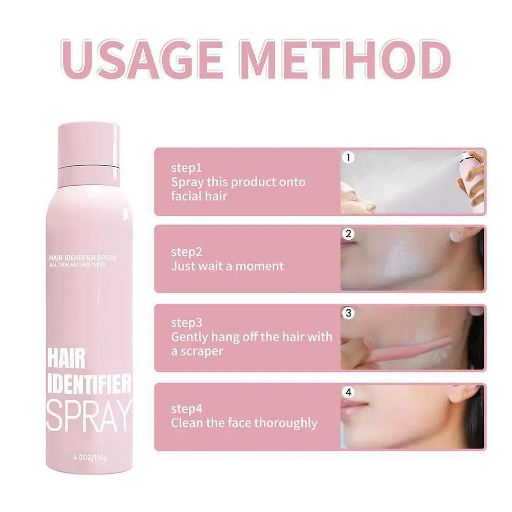 Hair Identifier Spray For Face Shaving,Skin Body Dermaplaning Spray With Razors,Moisturizing And Skin Care Set Hair Removal Kit
