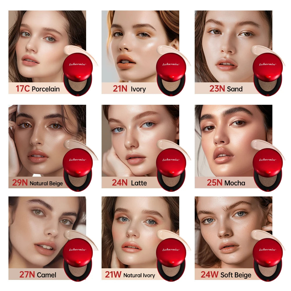 SPF40 Sunscreen Cushion Foundation All Skin Colors Brightening Contouring Foundation Cream Long-lasting Makeup Base Concealer
